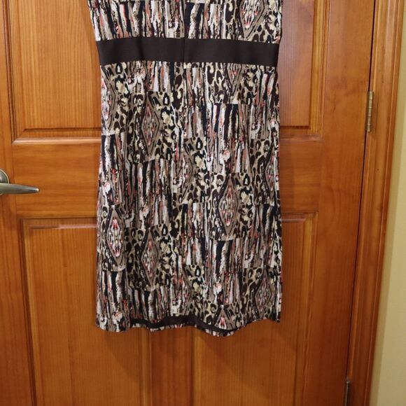 Peck Peck Mixed Animal Print Y2K Career Pencil Dress Sassy Workwear 12 - Picture 7 of 11